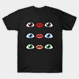 Eye Mouth Eye Emoji set T-Shirt